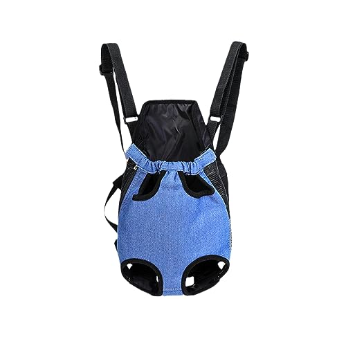 Joyxiwa 91JZFUESRUD Pet Mesh Cat Breathable, Lightweight, Portable Cat And Dog Backpack Suitable For Small Pets-Chest - Denim Blue-M cover