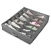 Magicfly Shoe Holder Under Bed, Shoe Organizer Underbed Storage Bag with Zipper for Kids and Adults, Fits 12 Pairs, Grey