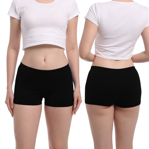 Seamless Boyshort Underwear For Women Nylon Spandex Boyshorts Panties Soft Stretch Boy Shorts Underwear MultiPack2