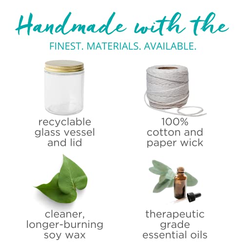 Stillwater Bath And Body Refreshing Peppermint Eucalyptus Aromatherapy Scented Candle | Therapeutic Grade Essential Oils | Non Toxic Long Lasting Vegan Soy Wax | 9 Oz Jar | Hand Made In The Usa #TOP2