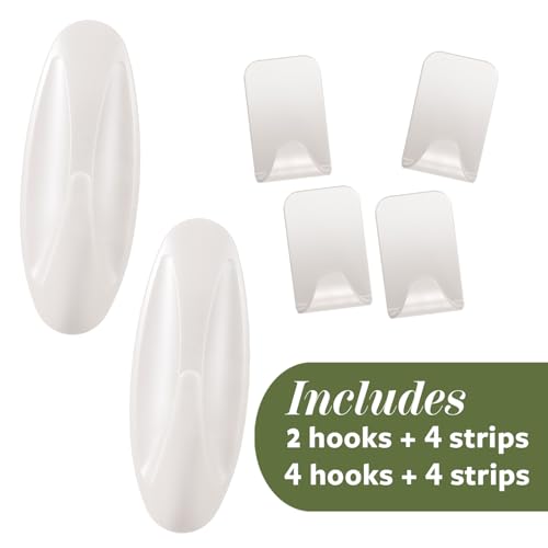 Image of Command Mixed Hooks Pack, Radiant Pearl, 6 /Pack (PRMHP-6ESF)