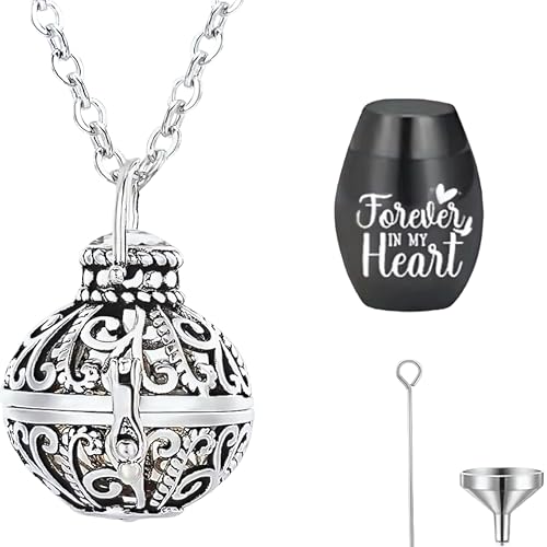 Amuleto boho de plata para guardar cenizas y recuerdos de un amor eterno