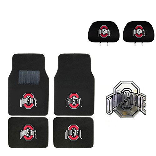 Ohio State University Buckeyes 4 Pc Carpet Floor Mats