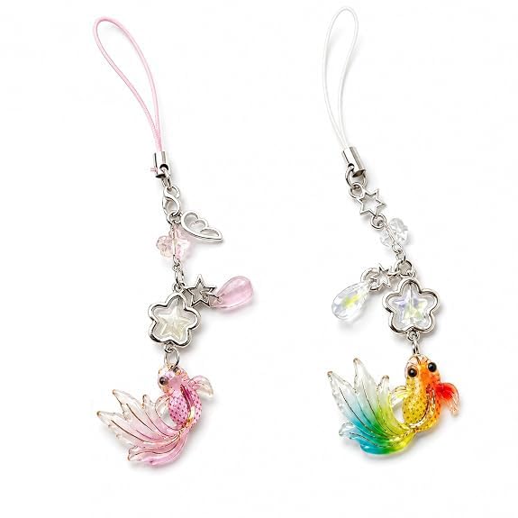 2-Piece Phone Charms, Phoneharm, Koi Pendant Phone Charms for Girls, Pink and Colorful Aesthetic Phone Strap, Cute Phone Case and Bag Charm Accessories-image-22