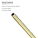 DTGN 9.5mm x 0.5mm x 300mm(ODxWall TxL) Brass Tube - 1Pack - Good for Machinery Equipment DIY Decorative Frame - Round Metal Tubing