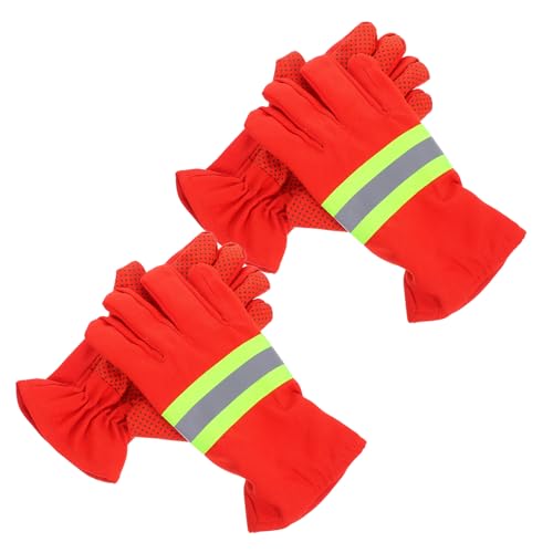 Guantes para fuego de leña resistentes al calor con aislamiento naranja