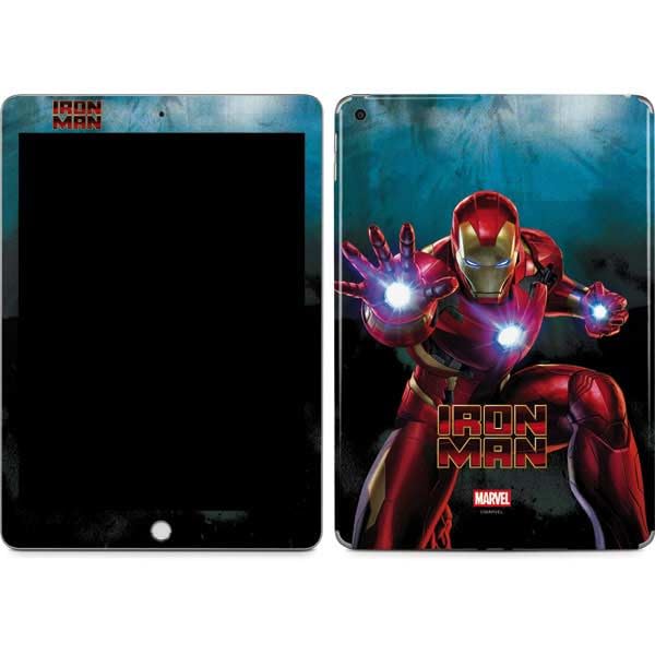 Skinit Decal Tablet Skin Compatible with iPad 9.7in (2018) - Officially Licensed Marvel Iron Man Repulsor Blast Design