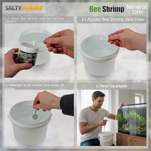 SaltyShrimp Bee Shrimp Mineral GH+ | 110g - Sel minéral, spécialement conçu pour Les crevettes Abeilles, bourdons et Tigres. Augmentation de la dureté Totale de l'eau – vue 5
