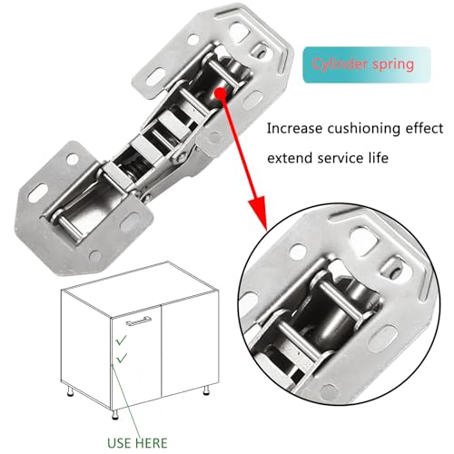 Kabinetttüren Scharniere 4 PCS AP4 Zoll versteckte rahmenlose Kabinettscharniere weiches Schließen verdecktes Kabinettscharnier mit Schrauben