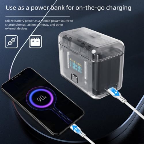 Étui de charge pour Insta360 X4 avec rangement compact gris