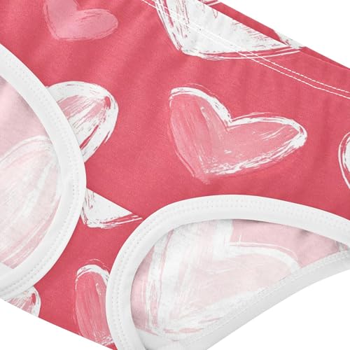 Cotton Girls Underwear Toddlers Pink Hearts Red Valentine Cute Panties Girl Designer Underpants Briefs 2t4