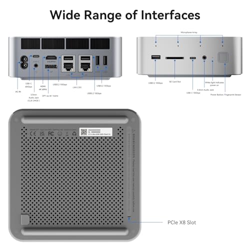 Image of Beelink GTI14 Ultra Mini PC W11 PRO, Intel Core Ultra 9 185H (16C /22T, up to 5.1GHz), 32G DDR5 +1TB PCIe 4.0 SSD, Triple 4K Display, WiFi7+BT5.4+Dual 2.5G LAN Mini Desktop Computer for Gaming /Business