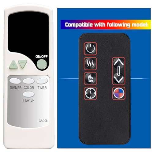 Replacement Remote Control for Real Flame Electric Fireplace 1360E 1360E-BK 1340E 1340E-BK