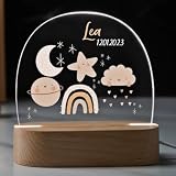 Fallover Lámpara de Noche para Bebés Personalizada - Luz Nocturna Infantil con Nombre - Regalos Únicos para Niños, Niñas, Bautizos y Navidad, Luz Nocturna Infantil,Bebes,Niña,Niños,Regalo Bautizo