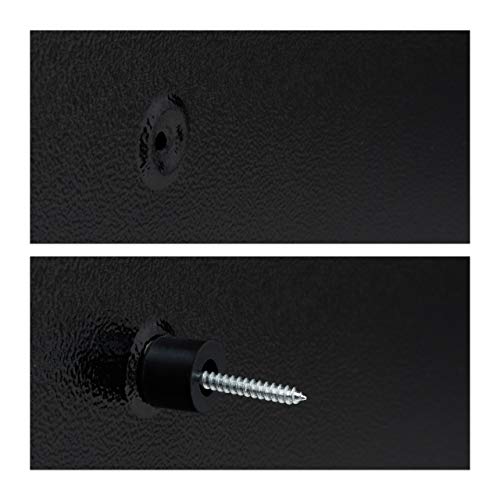 Relaxdays Briefkasten groß, Stahl, Sicherheits-Klappe, Schloss, HxBxT: 53 x 43,5 x 26 cm, Wandbriefkasten, Schwarz-Grün