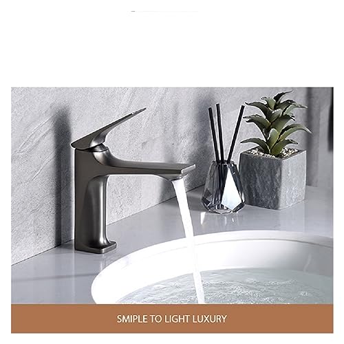 Robinet de lavabo en cuivre à commande unique pour eau chaude et froide