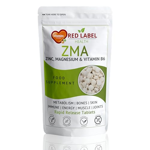 ZMA Supplements for Men & Women 180 Tablets High Strength Sleep Aid & Muscle Recovery - ZMA Tablets Zinc Magnesium and Vitamin B6 (6 Months Supply) for Better Sleep Tablets Vegan ZMA | UK