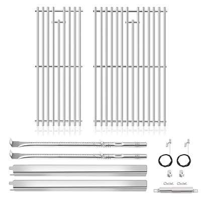 Grill Replacement Parts for Charbroil Performance 2 Burner 463630021 463660421 463630422 463660021, Grill Grate, G325-0002-W1 Heat Plates, G327-2100-W1 Burner and Igniter for Charbroil 463630021 Parts