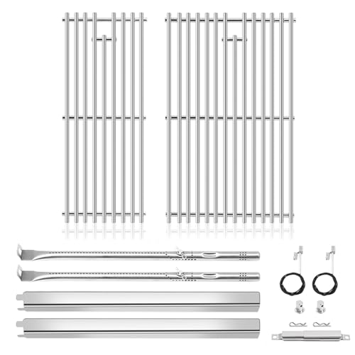 Grill Replacement Parts for Charbroil Performance 2 Burner 463630021 463660421 463630422 463660021, Grill Grate, G325-0002-W1 Heat Plates, G327-2100-W1 Burner and Igniter for Charbroil 463630021 Parts