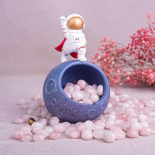 Image of Polished Rose Quartz Crystal Set, 0.4 inch, 128 Pcs - Handpicked Tumbled Stones and Crystals Bulk for Healing, Reiki, Meditation, Witchcraft and Home Decor, 10 oz
