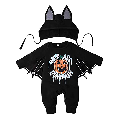 Trailrest Combinaison Protection Chimique Nouveau-né garçons Filles Halloween Dessin animé Imprime Cosplay Barboteuse Infantile Costume Combinaisons Chapeau Combinaison Pyjama Fille Polaire