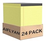 24 Pack Legal Pads 8.5 x 11 College Ruled Writing Pads, 720 Sheets Legal Note Pads 8.5 x 11 Narrow Ruled Lined Paper Pads, Perforated Notepads Notebook Yellow Paper Tablets 30 Sheets Per Notepad