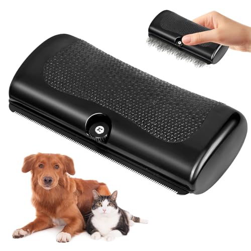 Spazzola per Cani,ESYFOR Pet Care Brush Antiscivolo Spazzola per Animali Domestici Plastica Spazzola Cane Pelo Corto per Cane e Gatto con Pelo Corto e Lungo di Taglia Piccola Media e Grande
