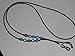 Macho Men's Beaded Eyeglass Chain Handmade Matte Black with Blue Stone Accents 28 inches