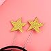 Amosfun Glitter Star Head Boppers Antenna Headband Alien Headband for Fancy Dress Party and Headwear Accessory 3pcs (Golden)
