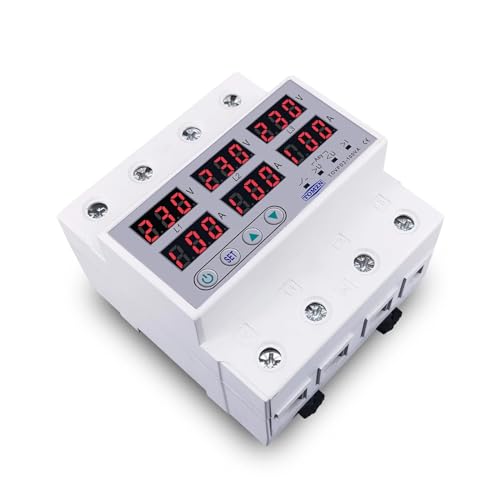 Voltmètre ampèremètre triphasé triphasé rail DIN protection surtension 380V - 4