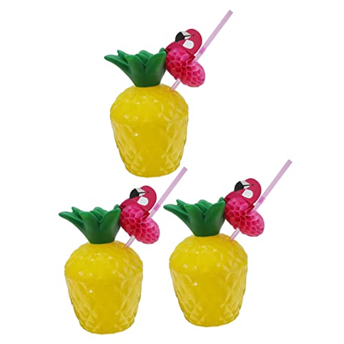 BESTOYARD 6 Conjuntos De Copo De Abacaxi Casamento De Plástico Havaí