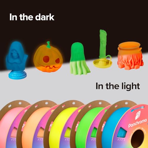 Image of Polymaker Panchroma Luminous PLA Filament 1.75mm for 3D Printing, 1kg, Pink | Neatly Wound, Glow in the Dark, Easy Print & Smooth Feeding, Compatible with Bambu Lab & Most 3D Printers