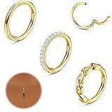 【Hohe Qualität】Die hypoallergenen Bauchnabelpiercings bestehen aus 316L Chirurgenstahl und glänzendem AAA+-Zirkonia. Die glatte Oberfläche sorgt dafür, dass Sie sie lange Zeit bequem tragen können und Sie sich keine Sorgen machen müssen, dass sie Ihre Haut reiben.
