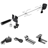 SHYOSUCCE Grillspieß Set mit 2 Fleischnadeln, Motor, USB Leitung und Adapter Verbindung, Elektrischer Drehspieß für Kugelgrill, Holzkohlegrills, Gasgrills und Rotisserie, Einstellbare Länge 69-137cm