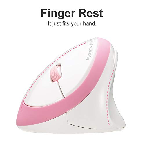 Sanwa 2.4G Wireless Ergonomic Mouse, Optical Vertical Mice, For Small Hands, Reduce Wrist Strain, (800/1200/1600 Adjustable Dpi, 6 Buttons) Compatible With Macbook, Laptop, Windows, Mac Os, Gmaergw17P #TOP2
