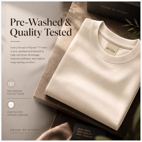 Image of Men's Premium Soft Cotton T-Shirt Round Neck | Short Sleeves | 240 GSM Rich Cotton | Heavyweight | Plain Oversized Tee | Available in Plus Sizes | Everyday Wear