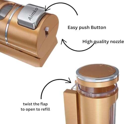 Image of 400 ML Wall Mounted Soap Dispenser | ABS Material with Transparent Liquid Indicator, Ideal Hand Wash Dispenser Bottles | Ideal for Wash Basin or Kitchen Sink | Home | Office (Rose Gold)