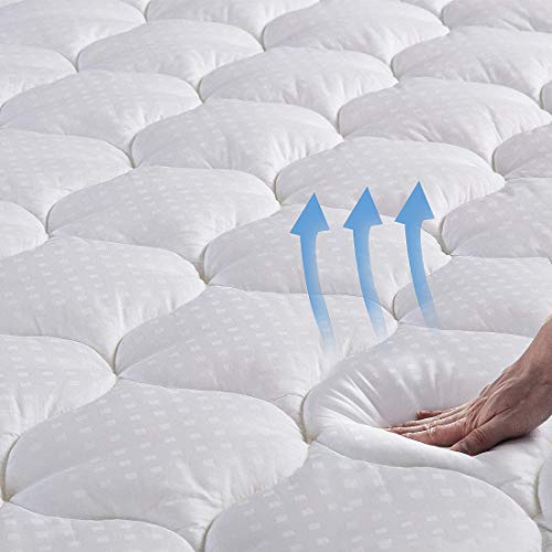 UDOIGI Mattress Topper King Extra Thick Mattress Pad Cover 400TC Cotton Pillow Top