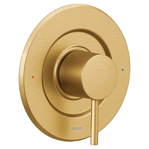 Moen Align Brushed Gold Pressure Balancing Single Shower Lever Handle, Posi-Temp Valve Required, T2191BG by Moen - Used condition - US$145.99