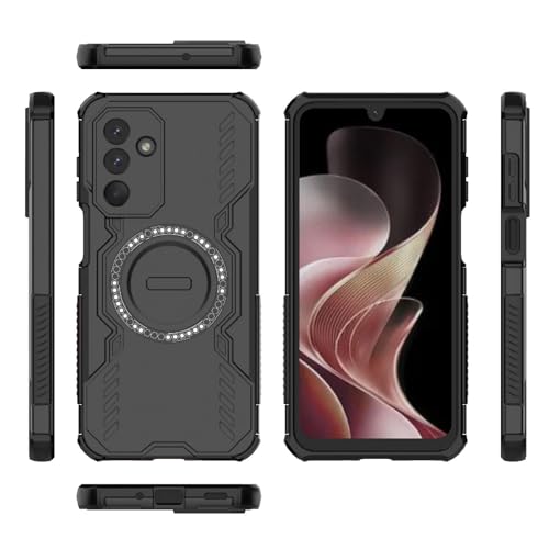 Image of Back Cover Case for Samsung Galaxy F36 5G | 360 Protection Mobile Phone Case | Mag-Safe | Camera Protection | Samsung Galaxy F36 Back Cover | Samsung Galaxy F 36 5+G - Black TPU + PC