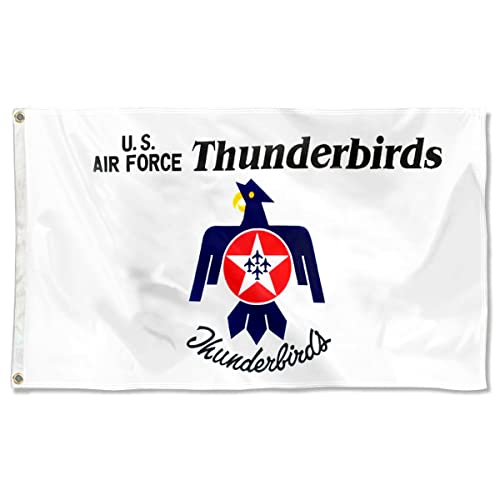 Fyon United States US Air Force Thunderbirds USAF Flag 3x5 Ft - UV Fade Resistant Double Sided and Double Stitched 150D Polyester banner For Use Outdoor or Indoor (Thunderbirds)