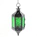 Vela Lanterns Hanging Moroccan Style Candle Lantern with Chain, Green