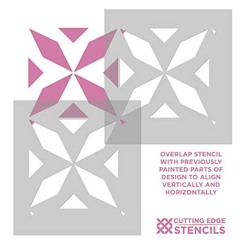 Tile Stencil Diamant - Reusable Tile Stencil For Painting Floor - Tile Stencils For Easy Makeover - Paint Your Tile And Save! - Stencils For Painting – Floor Stencil Designs (Small Tile Stencil 6X6) #TOP5