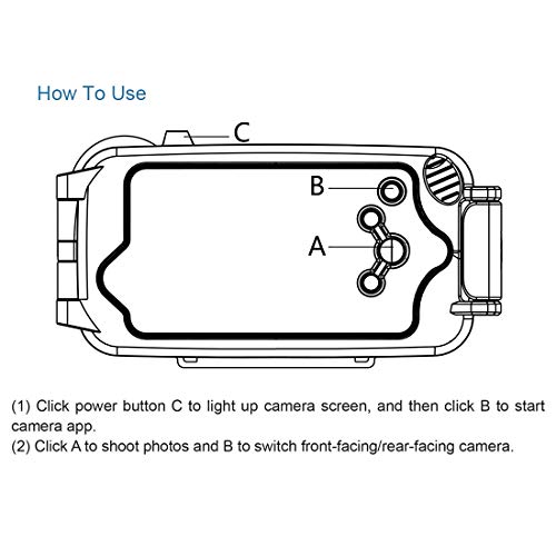 Haweel for iPhone XR Underwater Housing Professional [40m/130ft] Diving Case for Diving Surfing Swimming Snorkeling Photo Video with Lanyard (iPhone XR, White) - Thumbnail 3