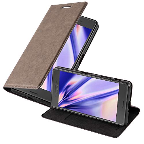 Cadorabo Funda Libro para Sony Xperia X Performance en MARRÓN CAFÉ - Cubierta Proteccíon con Cierre Magnético, Tarjetero y Función de Suporte - Etui Case Cover Carcasa
