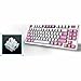 msi Forge GK600 TKL W Violet US - Mechanical Linear SWITCHES - Dye-Sublimated PBT Keycaps, Anti-Slip Base, RGB LED, USB 2.0, Bluetooth, 2.4 GHz - Tenkeyless