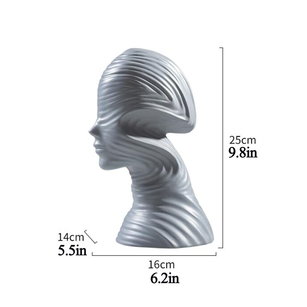 posąg, Żywica popiersie kobiety figurki kolekcjonerskie stojak na(White)