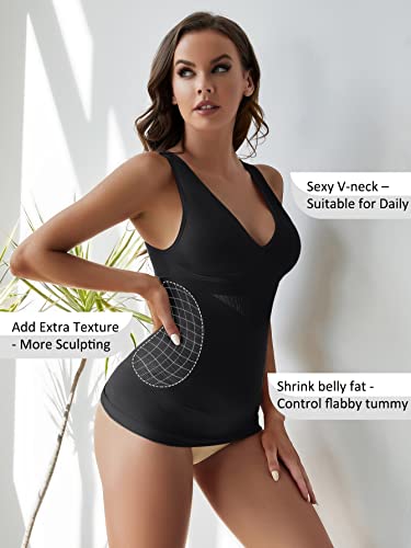 Sexy V-Neck Seamless Tummy Control Shapewear Tank Top Modelador corporal para mulheres modelador de