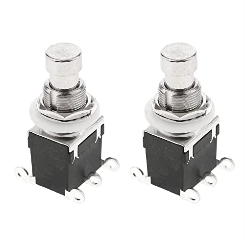 Kit 02 Chave Foot Switch Dpdt Placa Pedal De Efeito On-On