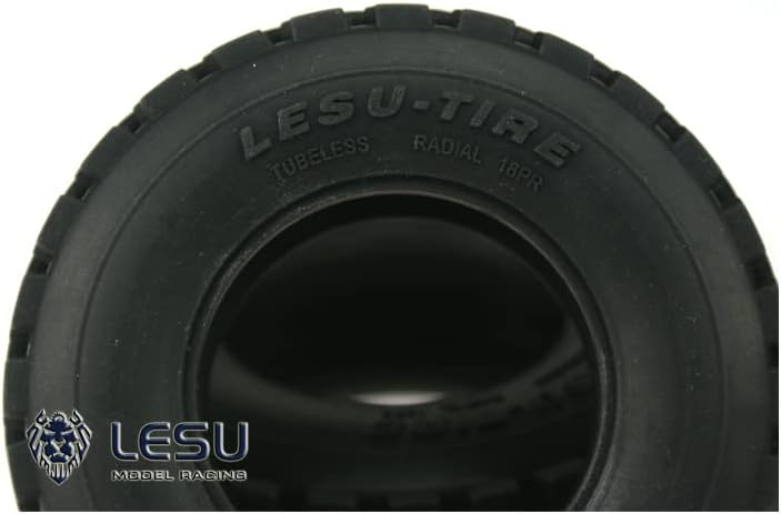 TOUCAN RC HOBBY LESU Rubber Tires B 1/14 RC Semi Truck Model DIY for Tamiya Car Spare Part 2 Pieces